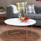 Canty Coffee Table, White & Rose Gold
